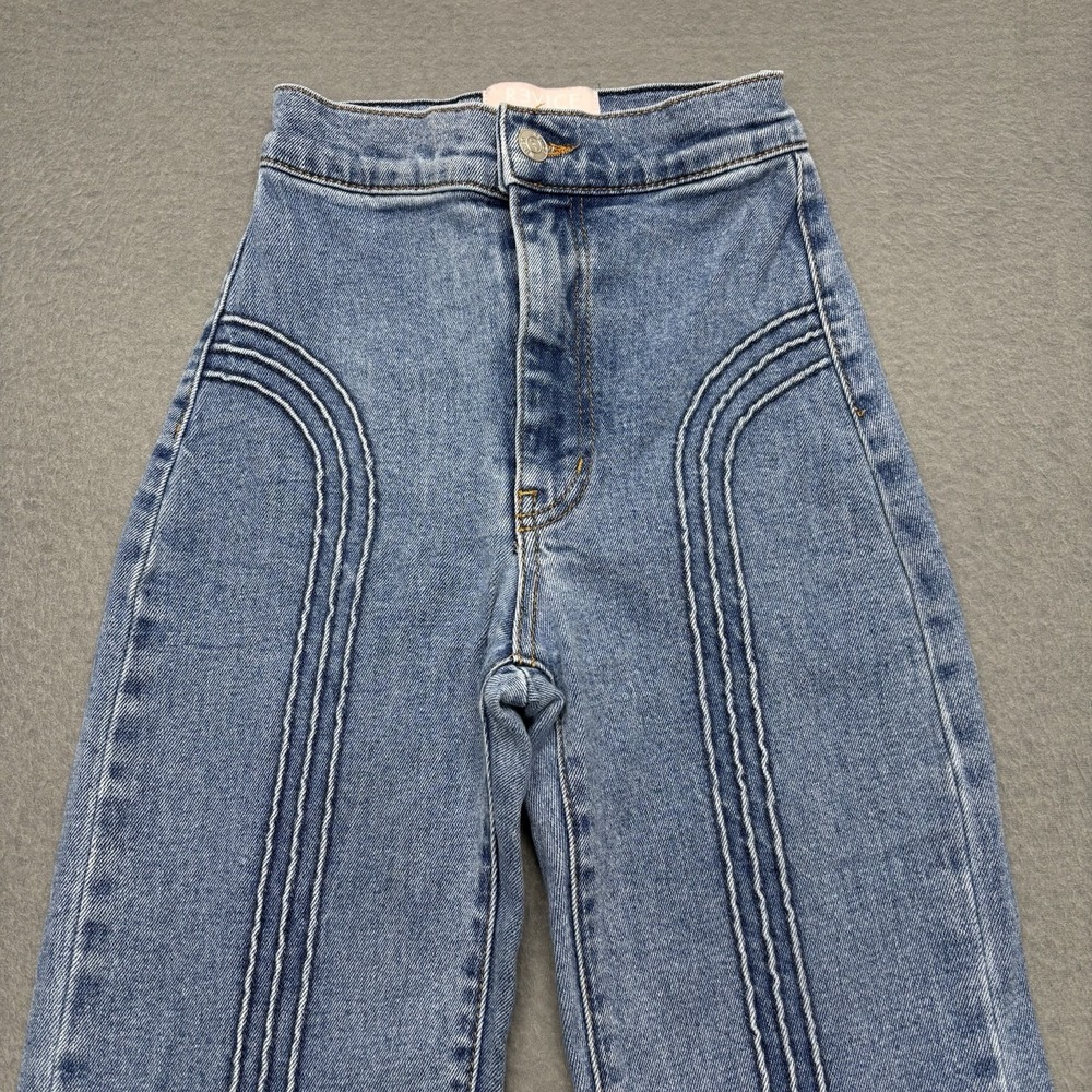 Revice Jeans Womens 24 Blue Rollergirl Flare High Rise Bareback 70s Hippie Retro - Picture 3 of 11